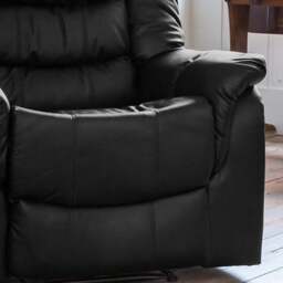 Almeira Black Recliner Armchair - Size: Single - Artemis Home - Wilko - thumbnail 4