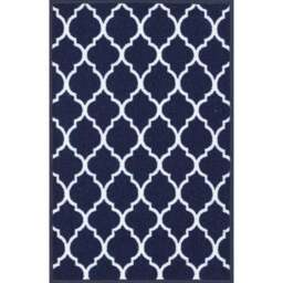 Desire Rugs Havana Navy Trellis Anti Slip Door Mat 300 x 80cm - Size: 80 x 300cm - Blue - Wilko - thumbnail 1