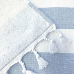 Allure Bath Fashions Striped Turkish Style Hammam Beach Towel - Size: 70 x 140cm - Blue - Wilko - thumbnail 6