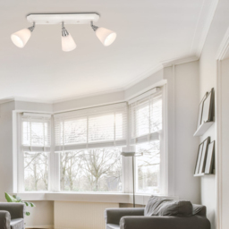 Cosylyte Leverton 3 Light Modern Ribbed Glass Spotlight - Size: 52 x 19 x 14.5cm - White - Wilko - thumbnail 7