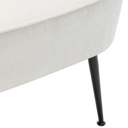 Living and Home Beige Chenille Upholstered Leisure Chair with Armrests - Size: Single - Cream - Wilko - thumbnail 6