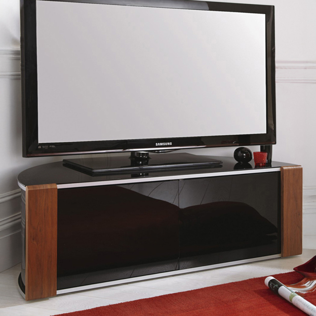 MDA Designs Sirius 1200 2 Door Walnut and Oak TV Cabinet - Size: 44 x 120 x 51cm - Multi - Wilko - image 1