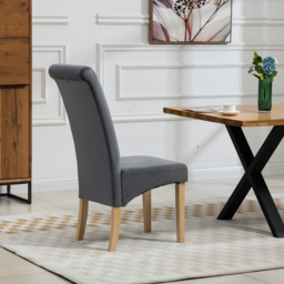 Artemis Home Rimini Set of 2 Grey Velvet Fabric Dining Chair - Wilko - thumbnail 6