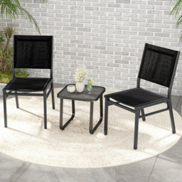 Costway Set of 2 Aluminium Garden Chair - Size: 4 Seater - Wilko