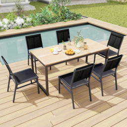 Costway Set of 2 Aluminium Garden Chair - Size: 4 Seater - Wilko - thumbnail 5