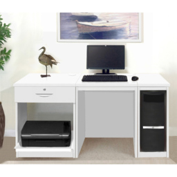 R White Cabinets Single Drawer White Set-10 Desk with Printer Shelf - Size: 72.8 x 150 x 54cm - Wilko - thumbnail 5
