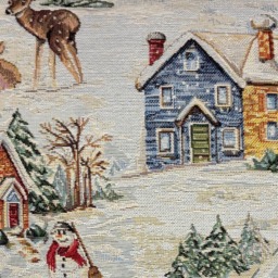 Winter Lodge Tapestry Cushion - Wilko - thumbnail 4