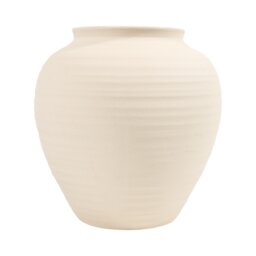 Textured Stone Vase Neutral - Wilko