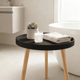Home Source Marlow Black Accent Side Table - Size: 50 x 50 x 50cm - Wilko - thumbnail 7
