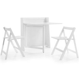 Julian Bowen Helsinki 2 Seater Compact Folding Dining Set White - Wilko - thumbnail 3