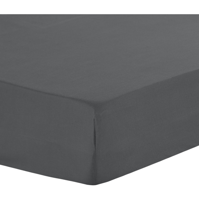 Divante 180Tc Cotton Fitted Sheet - Charcoal/Single - Wilko - image 1