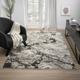 Desire Rugs Eleanor Grey Abstract Embossed Rug 200 x 290cm - Size: 200 x 290 x 2cm - Wilko - thumbnail 6