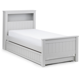Julian Bowen Maine Single Dove Grey Bed Frame with Bookcase Headboard - Wilko - thumbnail 4