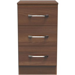 Crowndale Avon 3 Drawer Noche Walnut Bedside Cabinet - Wilko - thumbnail 4