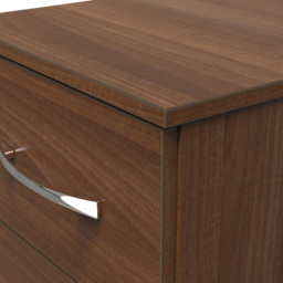 Crowndale Avon 3 Drawer Noche Walnut Bedside Cabinet - Wilko - thumbnail 6