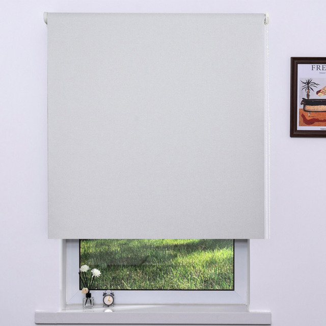 Textured Blackout Roller Blind White 180cm - Wilko
