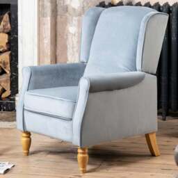 Artemis Home Barksdale Light Blue Recliner Armchair - Size: Single - Wilko