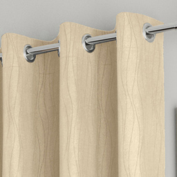 Enhanced Living Goodwood Cream Embossed Wave Thermal Eyelet Curtain 168 x 229cm - Wilko - thumbnail 4