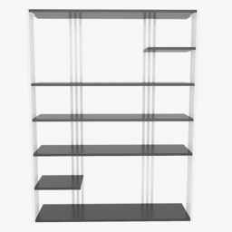 Decorotika Jeni 6 Shelf Anthracite and White Bookcase - Size: 160 x 120 x 29.6cm - Multi - Wilko - thumbnail 6