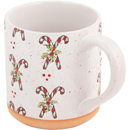Festive Stone Candy Cane Mug - White - Wilko - thumbnail 4