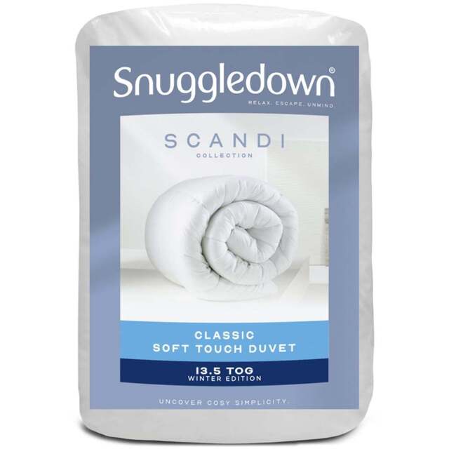Snuggledown Double White Scandinavian Hollowfibre Duvet  13.5 Tog - Wilko - image 1