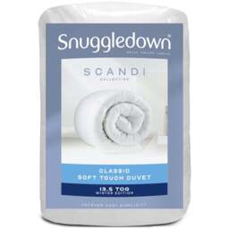 Snuggledown Double White Scandinavian Hollowfibre Duvet  13.5 Tog - Wilko