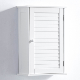 Bath Vida Liano Single Door Bathroom Cabinet - Size: 57 x 39 x 17cm - White - Wilko - thumbnail 1