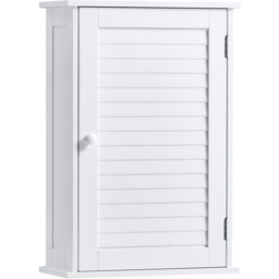 Bath Vida Liano Single Door Bathroom Cabinet - Size: 57 x 39 x 17cm - White - Wilko - thumbnail 3