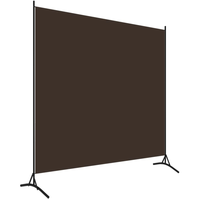 vidaXL Brown Panel Room Divider 175 x 180cm - Size: 1 Panel - Wilko - image 1