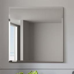 MirrorOutlet The Moderni Bevelled Wall Mirror 80 x 80cm - Clear - Wilko - thumbnail 3