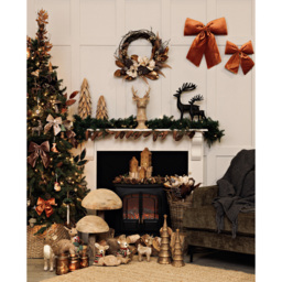 The Seasonal Gift Co. Terracotta Santa with Tree Christmas Decoration 26cm - Size: 26 x 8.5 x 6cm - Brown - Wilko - thumbnail 5