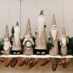The Seasonal Gift Co. Terracotta Santa with Tree Christmas Decoration 26cm - Size: 26 x 8.5 x 6cm - Brown - Wilko - thumbnail 3