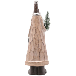 The Seasonal Gift Co. Terracotta Santa with Tree Christmas Decoration 26cm - Size: 26 x 8.5 x 6cm - Brown - Wilko - thumbnail 4