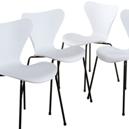Home Source Penny Set of 4 White Dining Chairs - Wilko - thumbnail 4