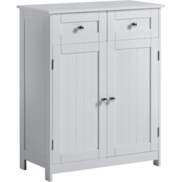 Bath Vida Priano White 2 Drawer 2 Door Floor Cabinet - Size: 75 x 60 x 30cm - Wilko - thumbnail 3