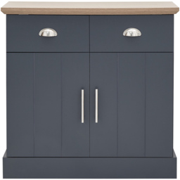 GFW Kendal 2 Door 2 Drawer Slate Blue Compact Sideboard - Size: 39 x 79 x 77cm - Wilko - thumbnail 5