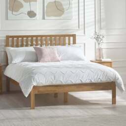 Julian Bowen Coxmoor Double Oak Bed - Brown - Wilko - thumbnail 1