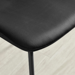 Furniturebox Sienna Set of 2 Black Velvet Dining Chairs - Wilko - thumbnail 4