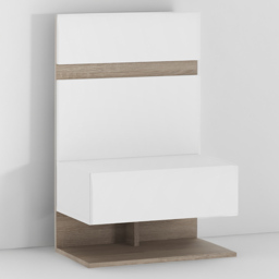 Florence Chelsea Single Drawer White and Oak Bedroom Bedside Extension - Furniture to Go - Wilko - thumbnail 1