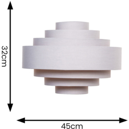 ValueLights Sette 7 Layer Grey with Copper Inner Pendant Shade 45cm - Size: 45 x 33 x 45cm - Wilko - thumbnail 5