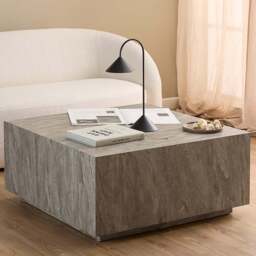Florence Dice Grey Marble Square Coffee Table - Size: 42 x 90 x 90cm - Furniture To Go - Wilko