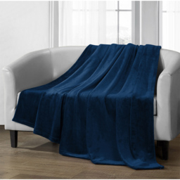 Velosso Navy Mink Throw 200 x 240cm - Size: 200 x 240 x 1cm - Wilko - thumbnail 3