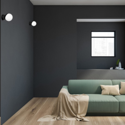 Milagro Sfera Black Wall Lamp 230V - Size: 20 x 15 x 15cm - Wilko - thumbnail 4