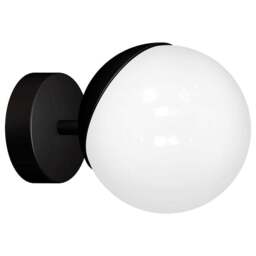 Milagro Sfera Black Wall Lamp 230V - Size: 20 x 15 x 15cm - Wilko