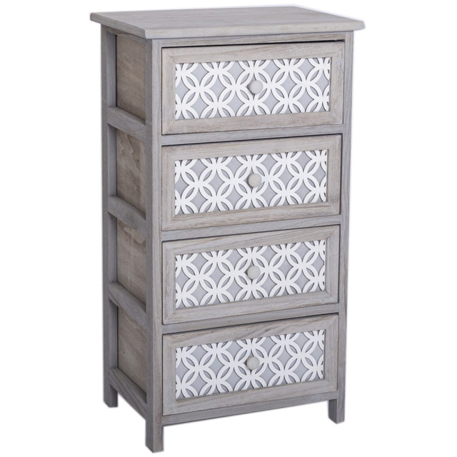4 Drawer Grey Elysian Storage Tower - Size: 29 x 73 x 40cm - Wilko - image 1