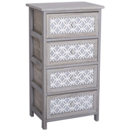 4 Drawer Grey Elysian Storage Tower - Size: 29 x 73 x 40cm - Wilko - thumbnail 1