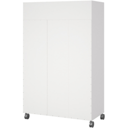 Florence Uppsala 6 Shelf White Open Mobile Wardrobe with Beige Textile Curtain - Size: Doorless - Furniture To Go - Wilko - thumbnail 6