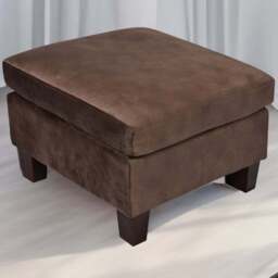 Brooklyn Brown Brushed Velvet Footstool - Size: 59 x 68 x 51cm - Wilko