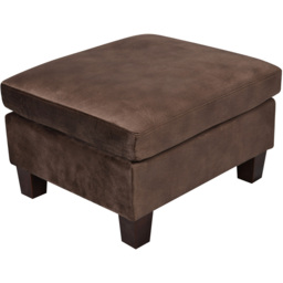 Brooklyn Brown Brushed Velvet Footstool - Size: 59 x 68 x 51cm - Wilko - thumbnail 3