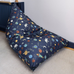 Kaikoo Space Print Triangle Bean Bag - Blue - Wilko - thumbnail 1
